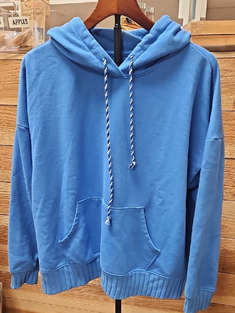 Sonoma Blue Women's Pullover Hoodie with Contrast Drawcords